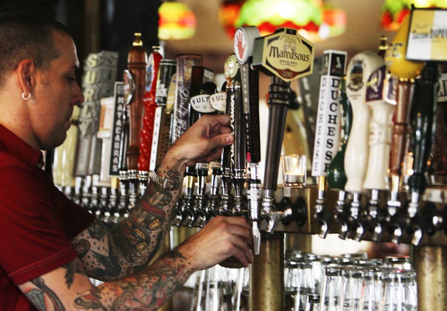 Republic's bar is dedicated to craft beer.