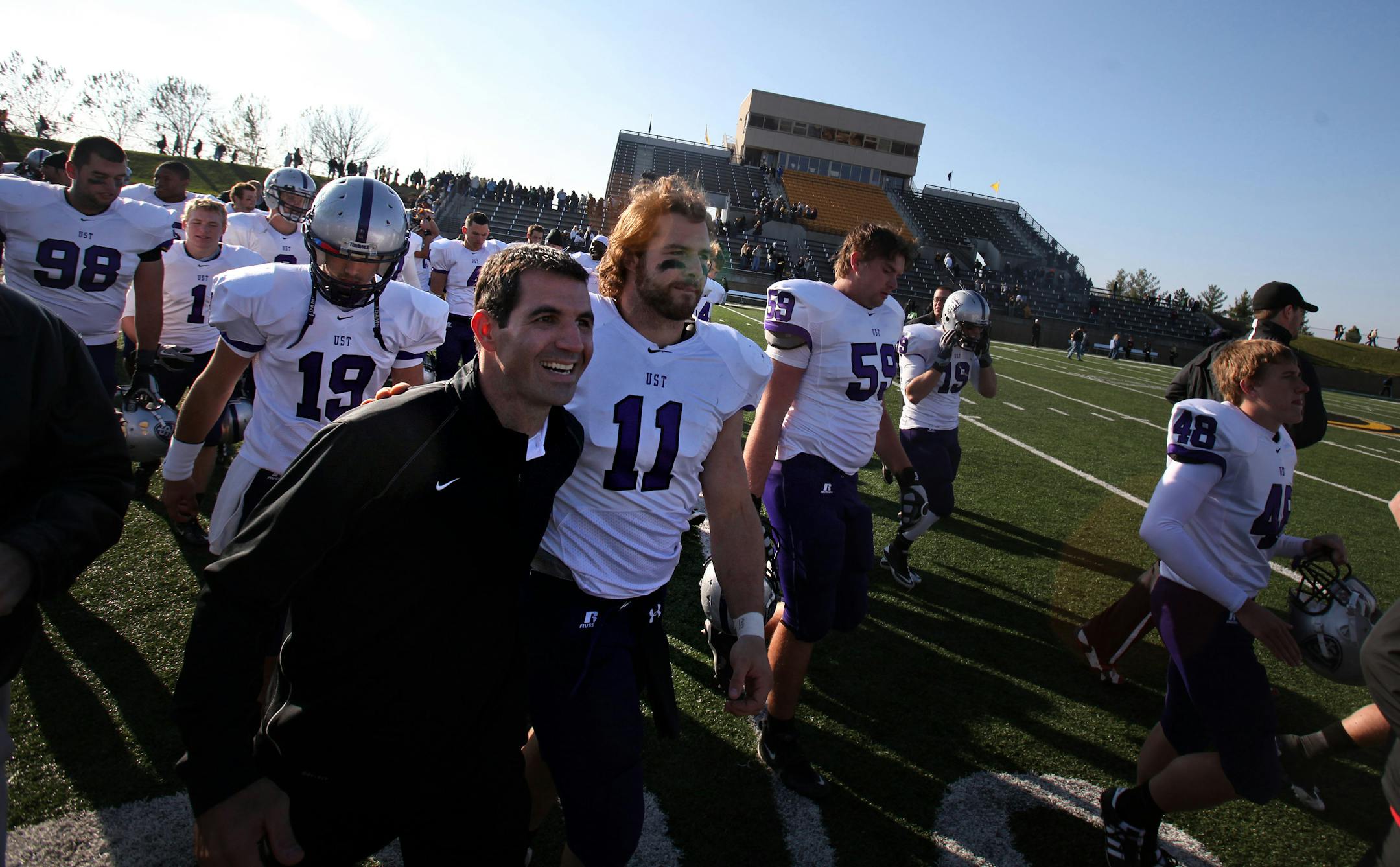 St. Thomas coach Glenn Caruso led St. Thomas to the MIAC title and a 12-1 record last year, helping land the Tommies a two-year radio deal with WCCO.