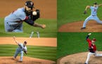 The Twins will select their playoff closer according to the situation. The candidates (clockwise from upper right): Taylor Rogers, Matt Wisler, Trevor