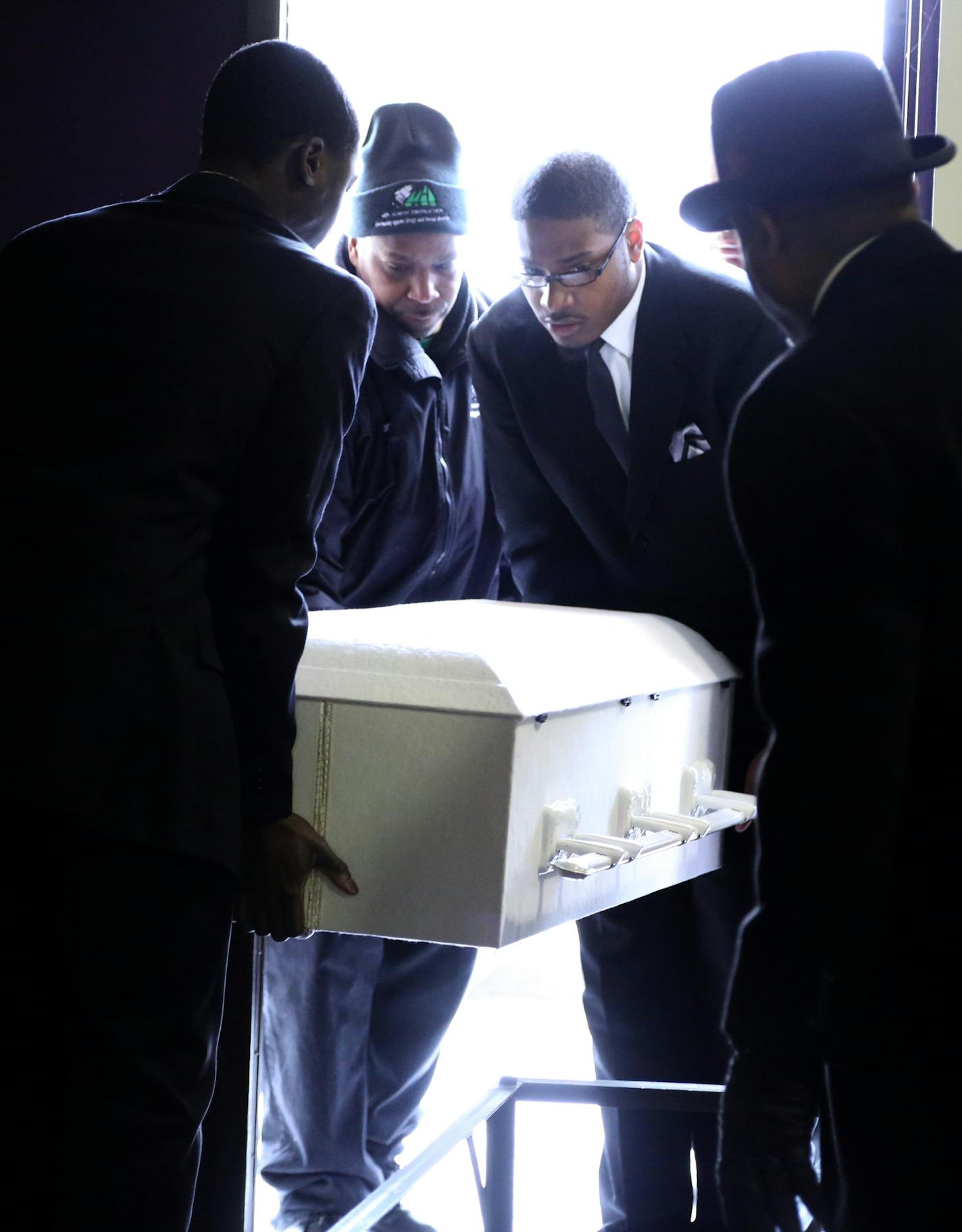 Funerals for the five Lewis siblings killed in the Valentine's Day duplex fire in North Minneapolis. The funeral was held at the Shiloh Temple Church, at 1201 W. Broadway.