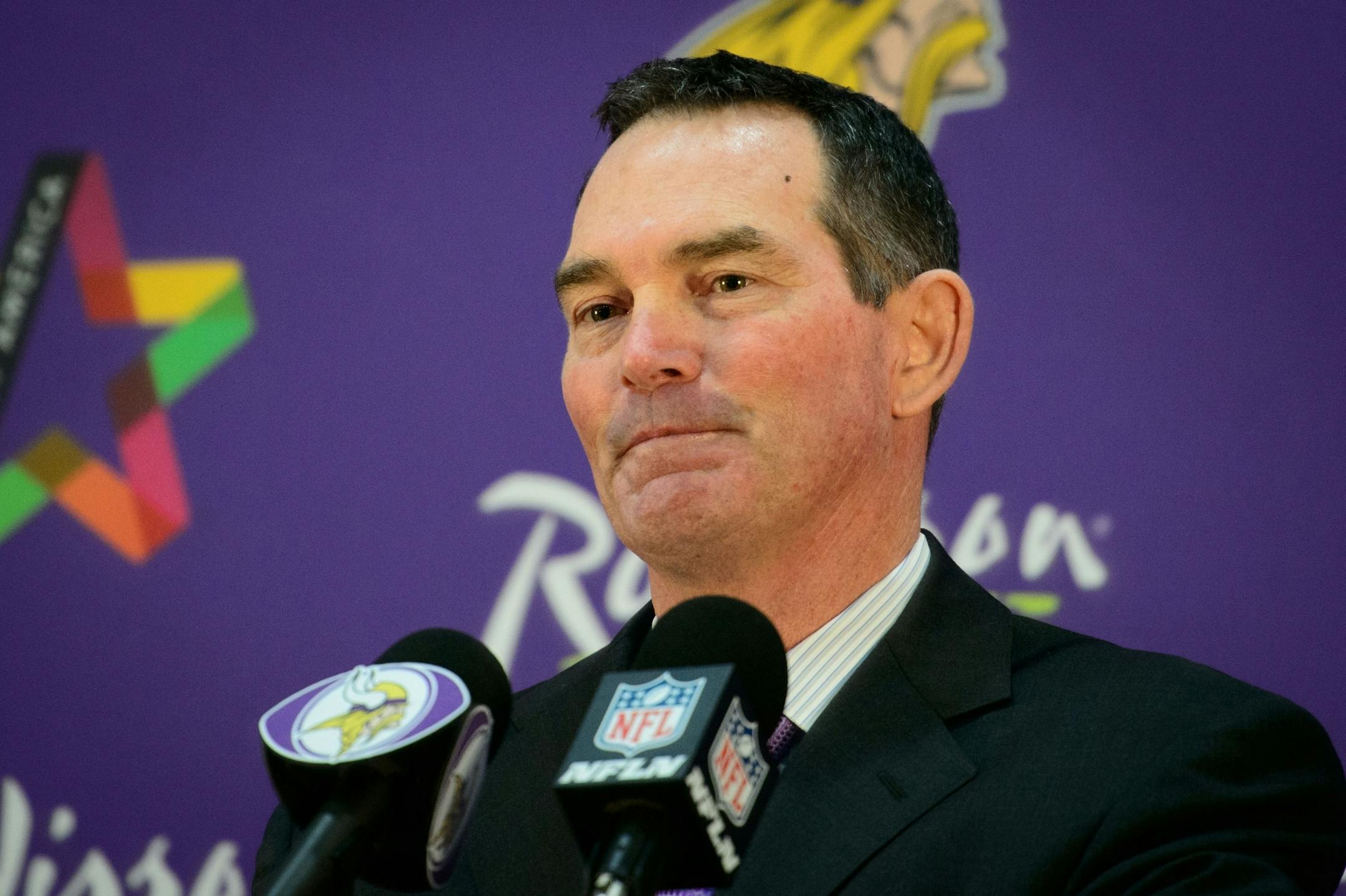 Minnesota Vikings today introduced new head coach Mike Zimmer at a news conference at Winter Park. Friday, January 17, 2014.