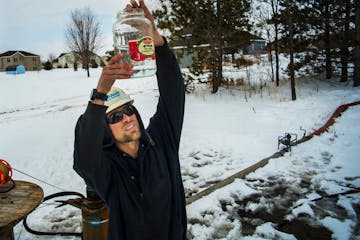 Adam Schellinger, a pump technician for Traut Wells, tested water from a new well. The DNR allowed the town to dig a new well to meet the growing dema