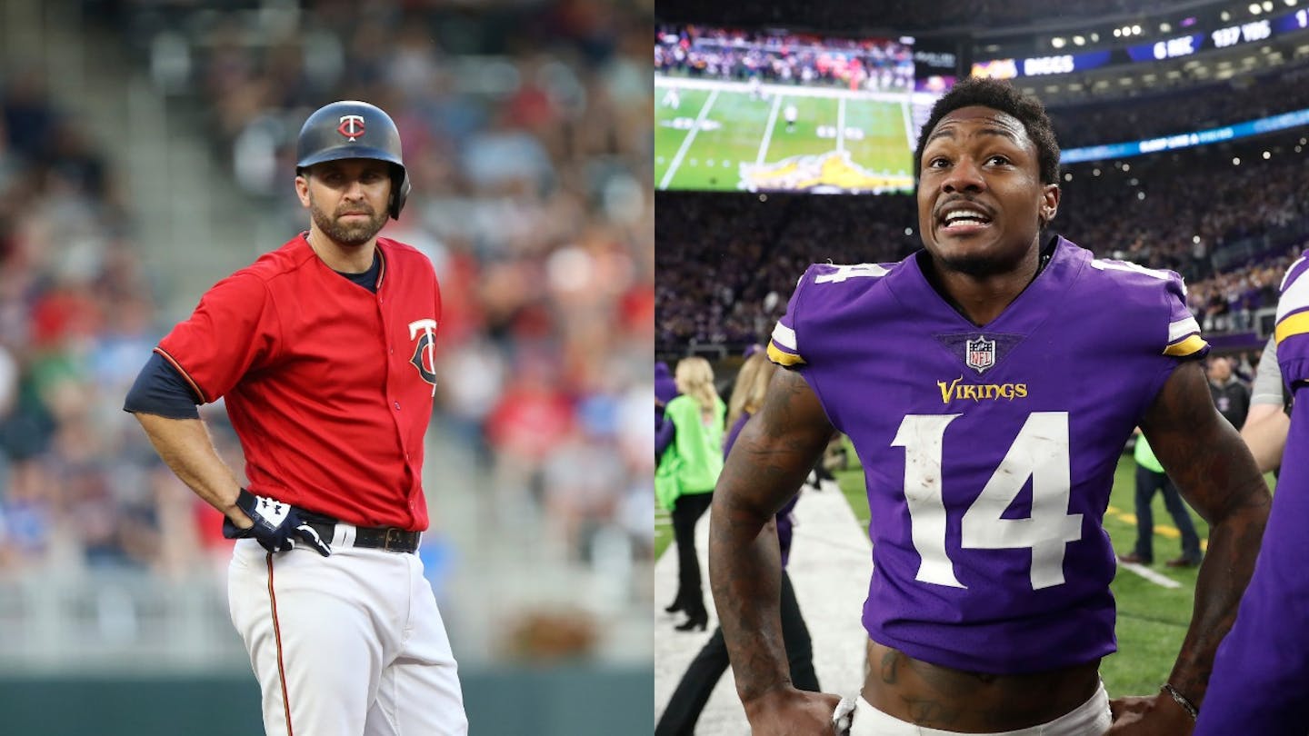 Dueling emotions greeted two significant developments within hours of each other Tuesday: the Vikings signing Stefon Diggs (right), the Twins trading Brian Dozier.