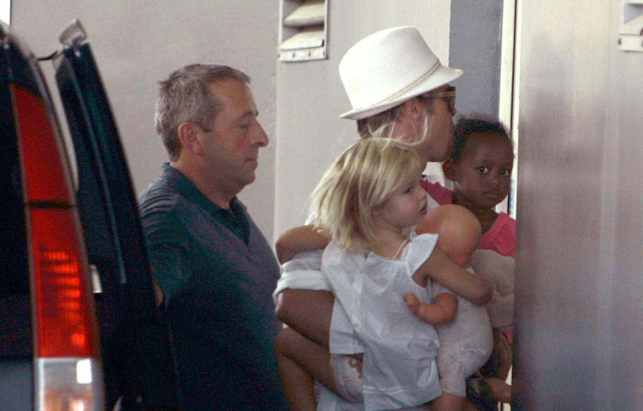 In July 2008, U.S. actor Brad Pitt arrives at the Lenval Hospital in Nice, southern France, carrying his children Zahara, right, and Shiloh. Angelina Jolie checked into the Lenval Hospital in the south of France on last Tuesday, where she is expected to give birth to her twins, a hospital spokeswoman said.