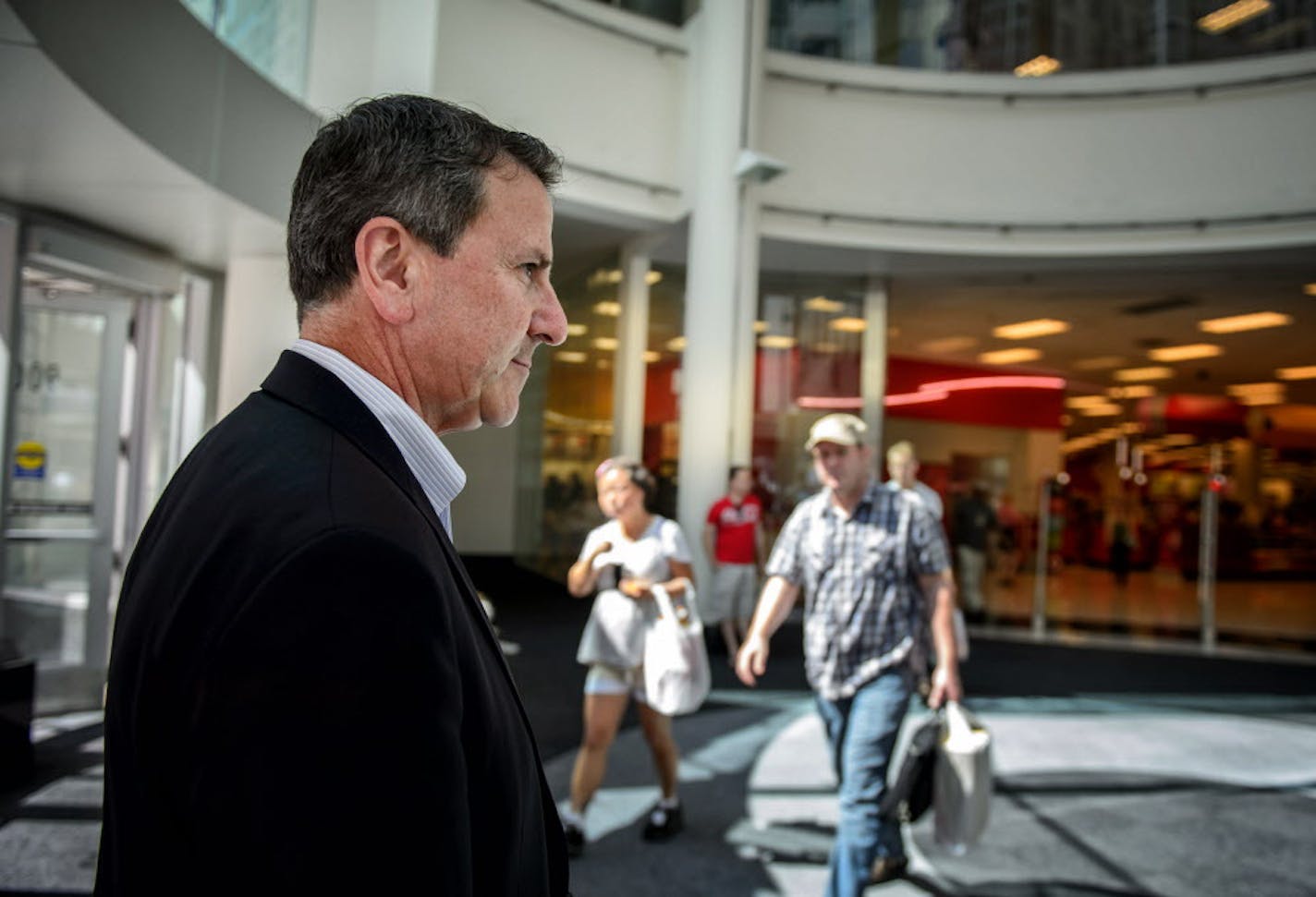 Brian Cornell, Target's new CEO toured the Nicollet Mall Target store in downtown Minneapolis. ] Thursday, August 14, 2014. GLEN STUBBE * gstubbe@startribune.com