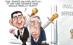 Sack cartoon: Paul Ryan, Mitch McConnell