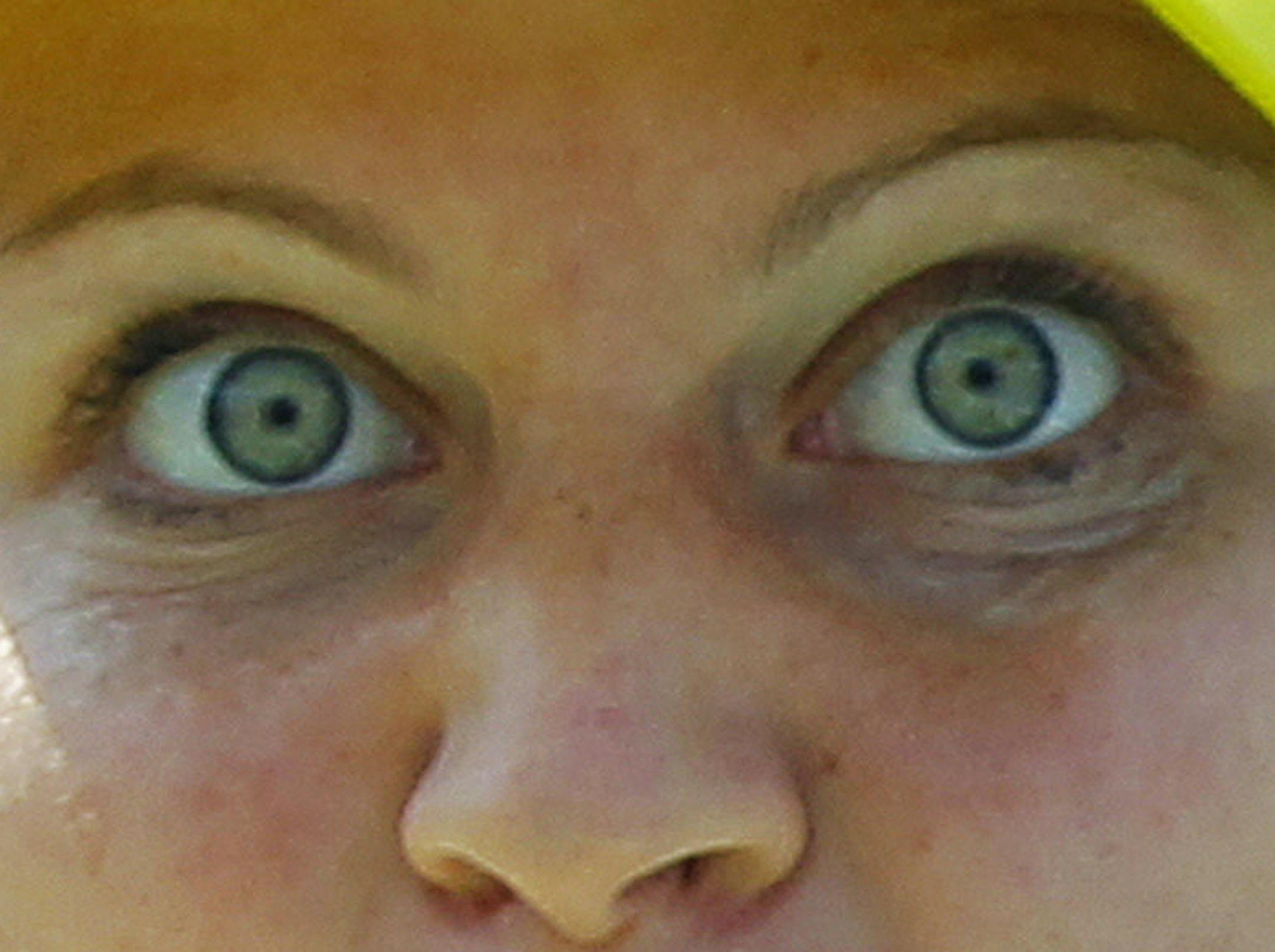 Lucie Safarova of the Czech Republic, keeps her eyes on the ball during a match against Monica†Niculescu of Romania, at the U.S. Open tennis tournament in New York, Friday, Sept. 2, 2011. (AP Photo/Paul J. Bereswill)