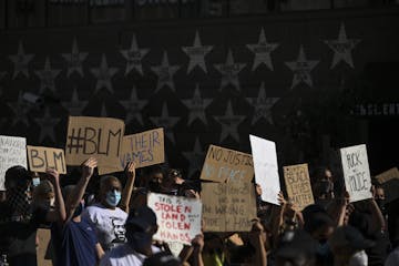 The 10k March for a "Free North" began outside US Bank Stadium, marching over the Hennepin Avenue Bridge, on Saturday, June 13, 2020 in Minneapolis, M