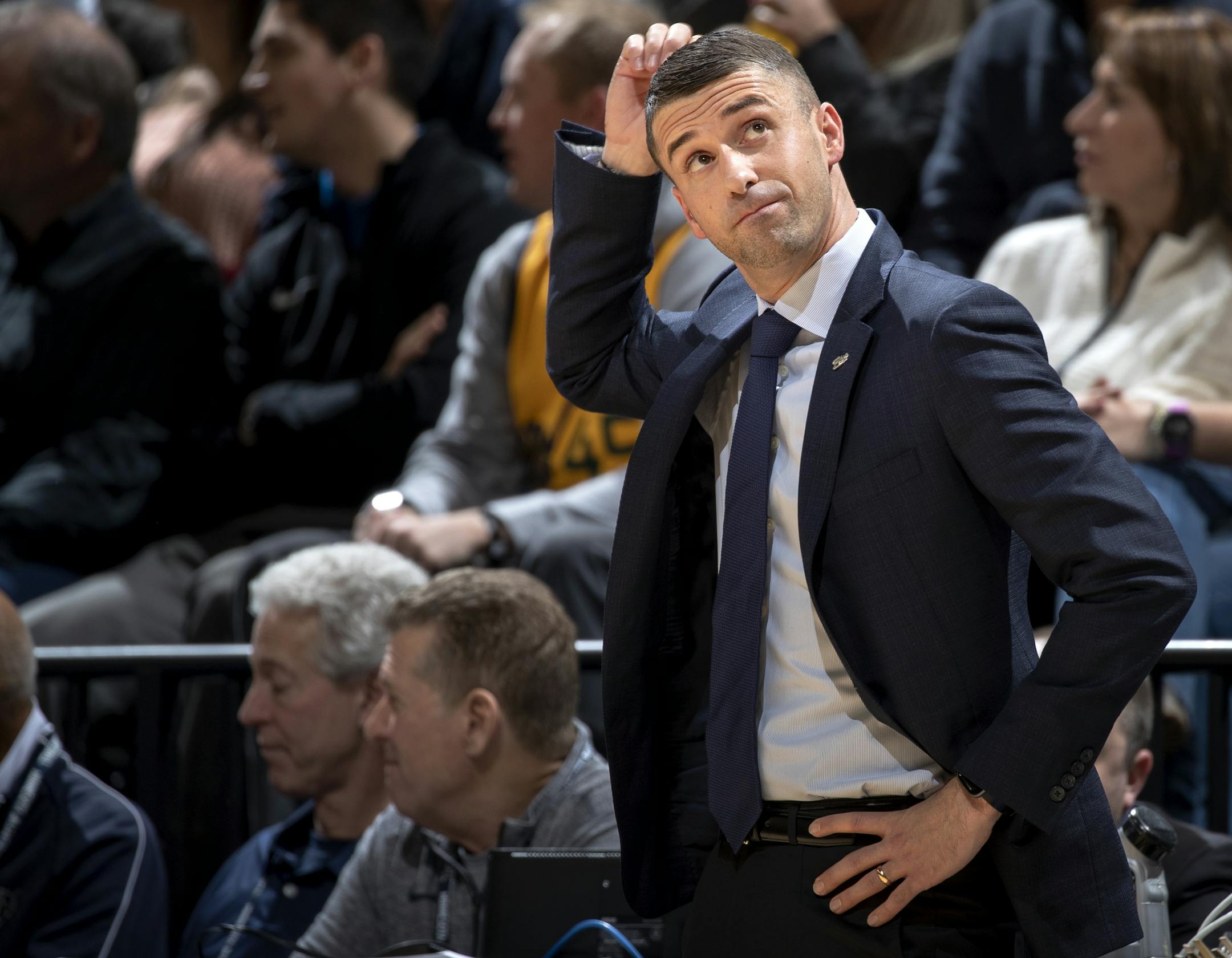 Minnesota Timberwolves head coach Ryan Saunders in the third quarter. ] CARLOS GONZALEZ &#x2022; cgonzalez@startribune.com &#x2013; Minneapolis, MN &#x2013; December 11, 2019, Target Center, NBA, Minnesota Timberwolves vs. Utah Jazz