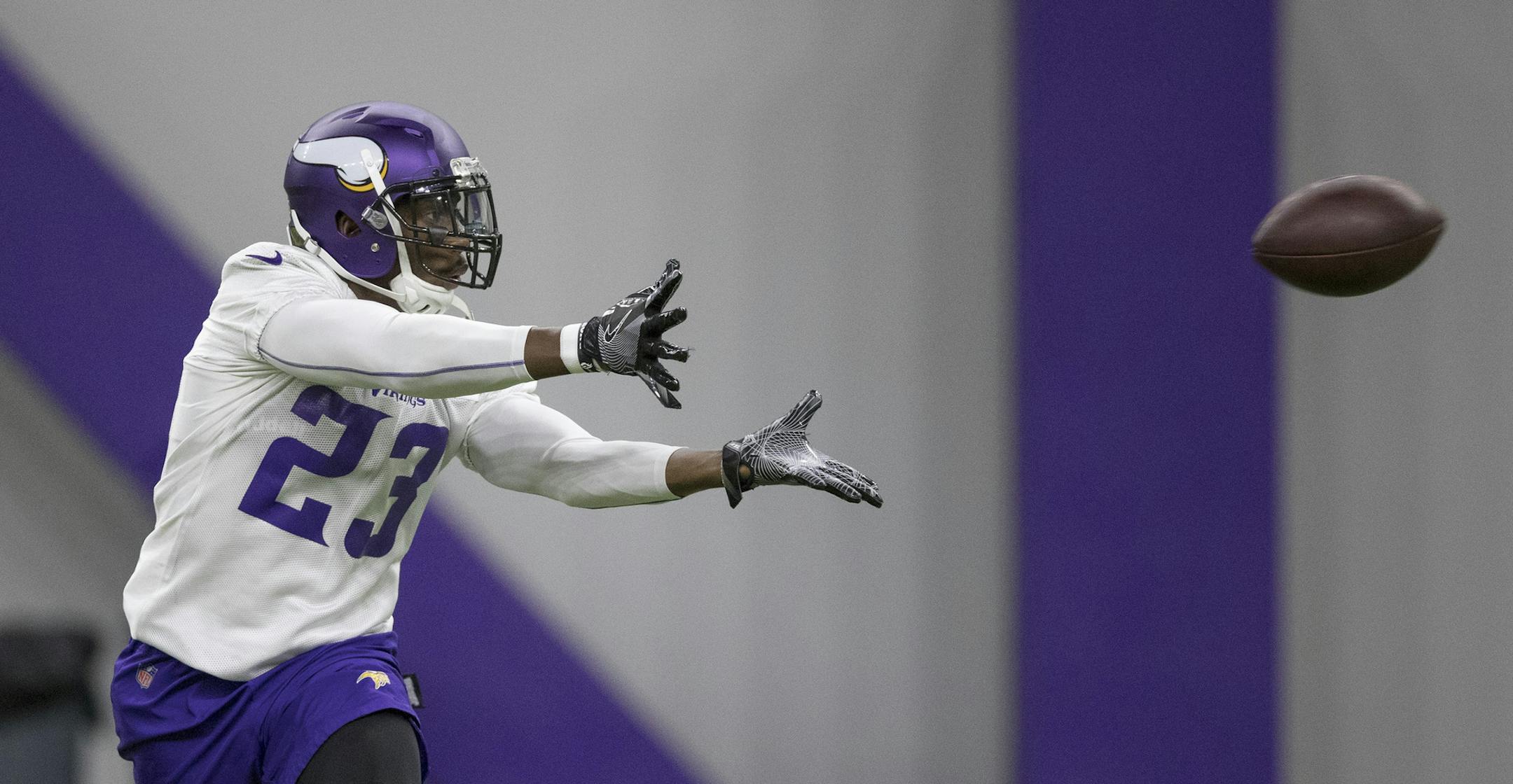 Minnesota Vikings defensive back George Iloka (23) during practice at TCO Performance Center Thursday September 20, 2018 in Eagan, MN. ] JERRY HOLT ï jerry.holt@startribune.com