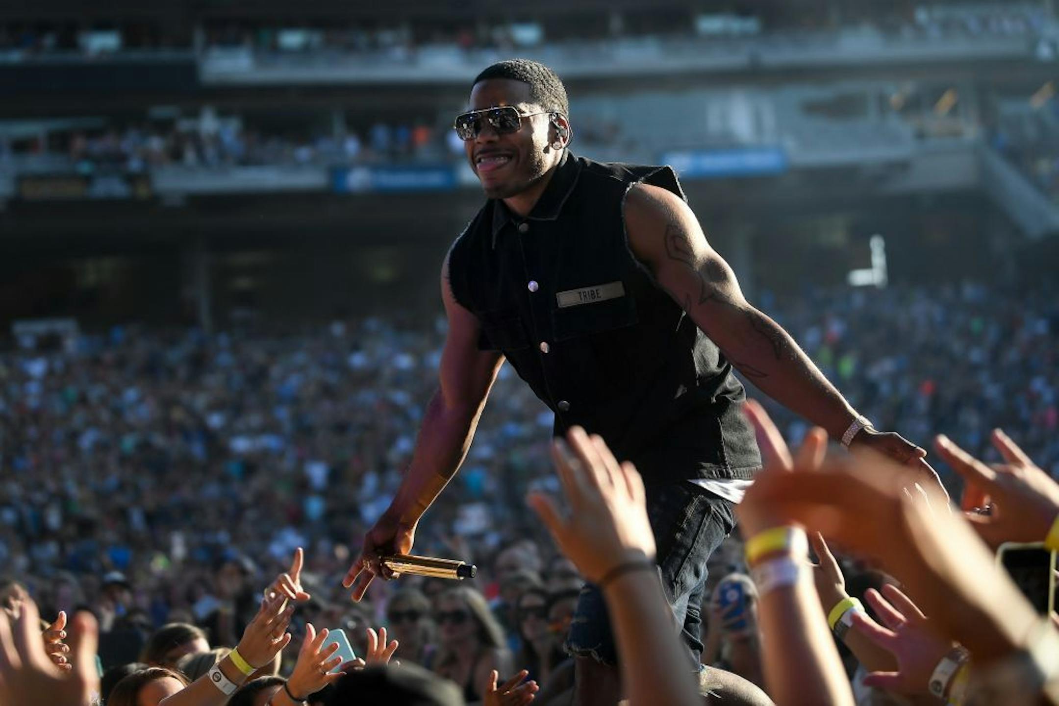 Nelly performed Saturday, July 29, 2017 at Target Field in Minneapolis, Minn.