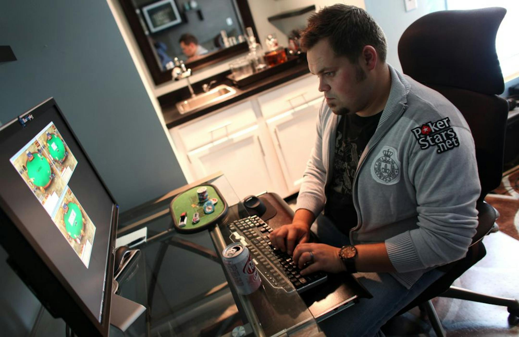 Online poker pays the bills for Jason Senti, or at least it did before the FBI stopped the action on the three largest websites.