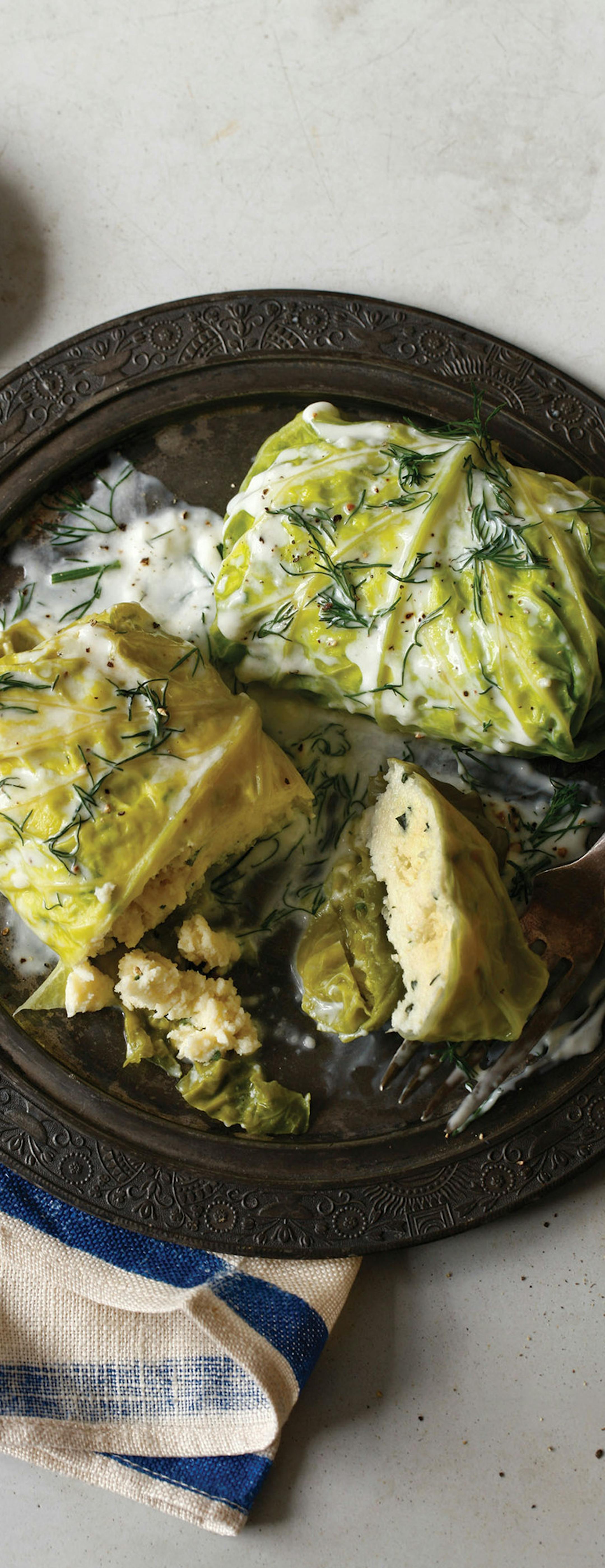Jason Varney Cod-stuffed cabbage rolls, from "New German Cooking" (Chronicle)
