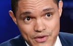 Trevor Noah works on set during a taping of "The Daily Show with Trevor Noah" on Tuesday, Sept. 29, 2015, in New York. (Photo by Evan Agostini/Invisio