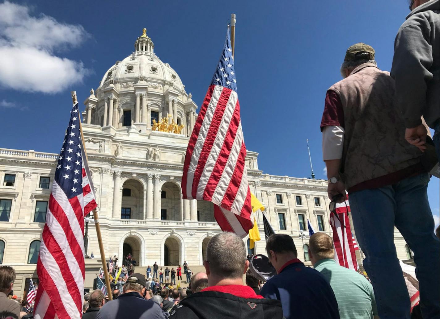 Several hundred Minnesotans attended a pro-gun rally at the capitol in St. Paul Saturday. ] Miguel Otarola Star Tribune 4/28/2018