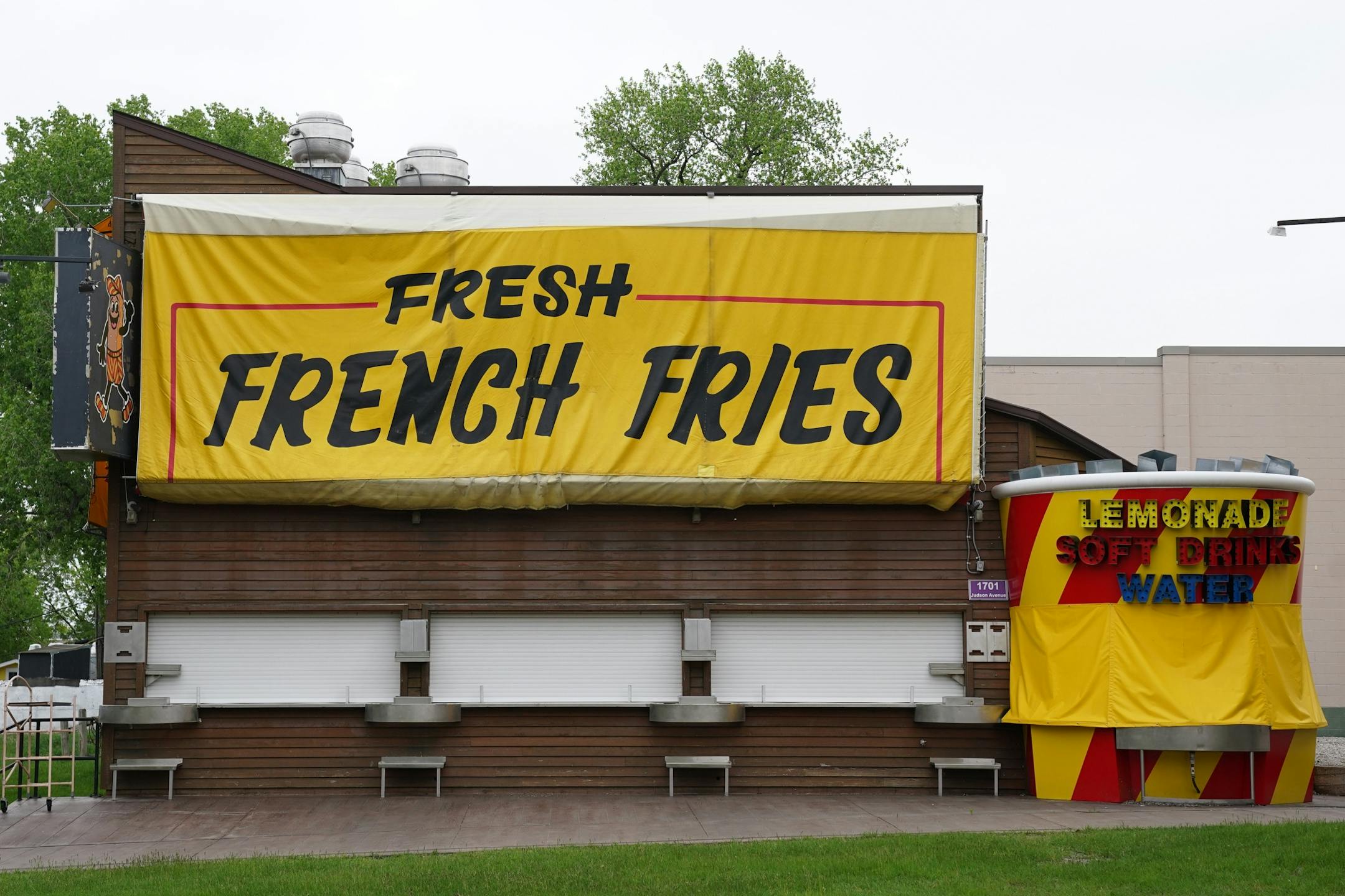 The Fresh French Fries stand sat shuttered Thursday.
