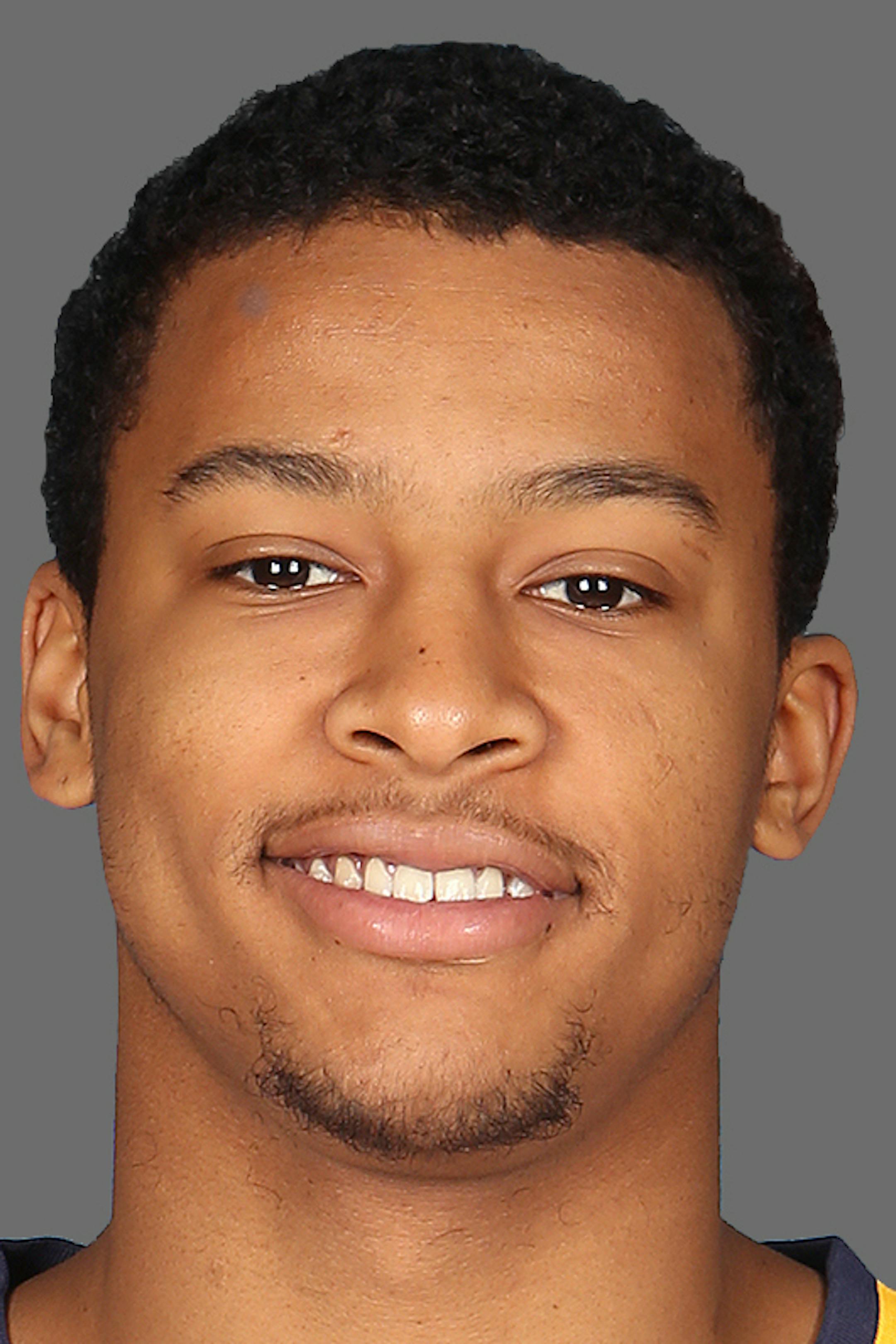 SALT LAKE CITY, UT - SEPTEMBER 30: Trey Burke #3 of the Utah Jazz poses for a photo during 2013 Media Day at Zions Basketball Center on September 30, 2013 in Salt Lake City, Utah. NOTE TO USER: User expressly acknowledges and agrees that, by downloading and or using this Photograph, User is consenting to the terms and conditions of the Getty Images License Agreement. Mandatory Copyright Notice: Copyright 2013 NBAE (Photo by Melissa Majchrzak/NBAE via Getty Images) ORG XMIT: 180475882