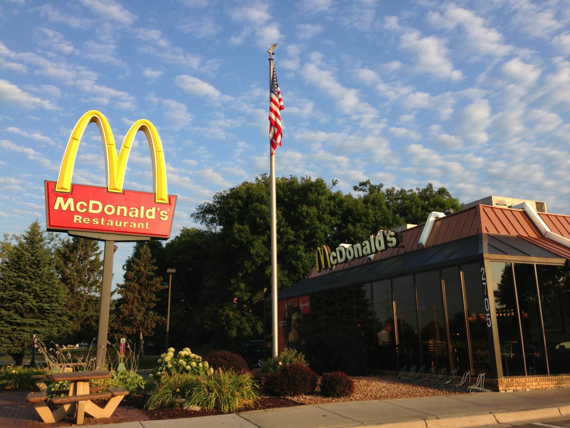 Workers at this McDonald's in Plymouth were forced at gunpoint into a freezer during a robbery early Wednesday.