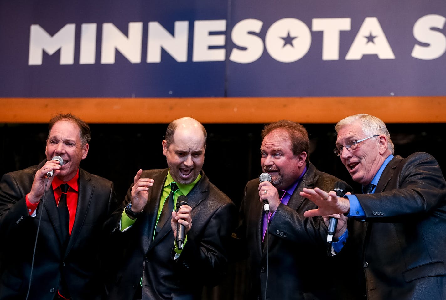 The Chancellors Quartet performs at the State Fair Amateur Talent Contest open auditions on Monday.