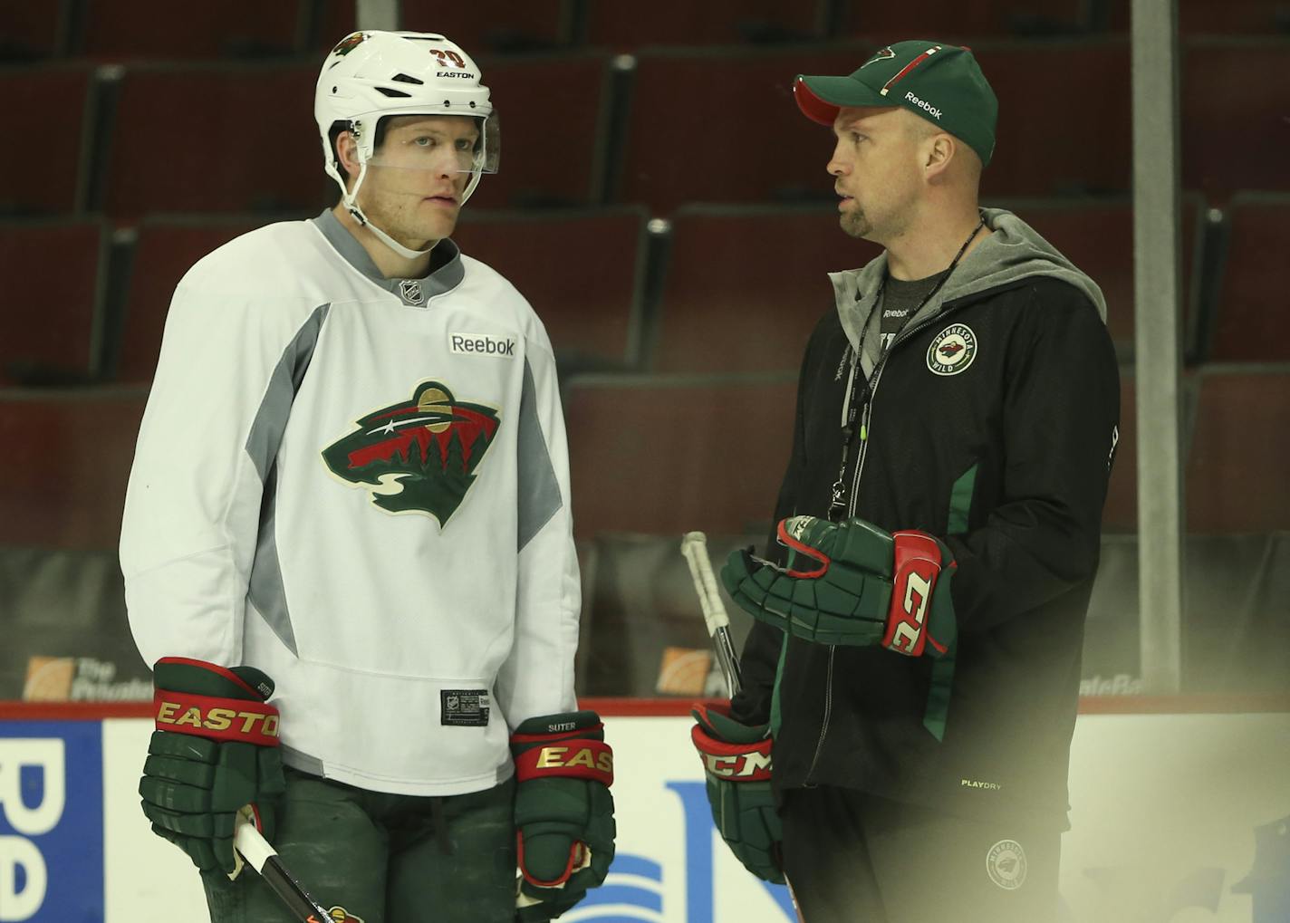 Wild defenseman Ryan Suter, left, patched over a disagreement with Wild coach Mike Yeo after frustrations boiled over this week.