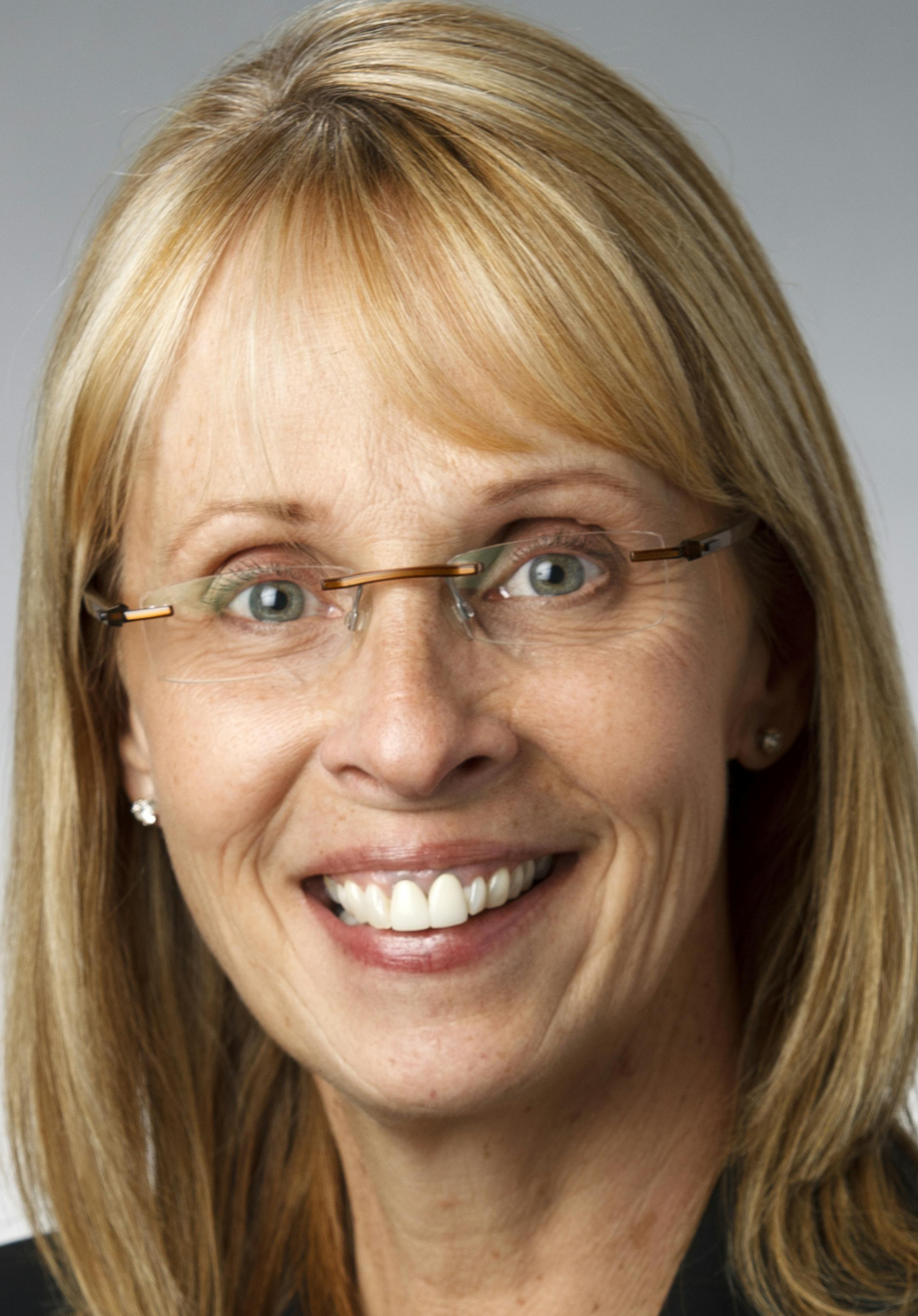 Studio Portrait of Opus College of Business marketing professor Kim Sovell. Taken April 8, 2011.