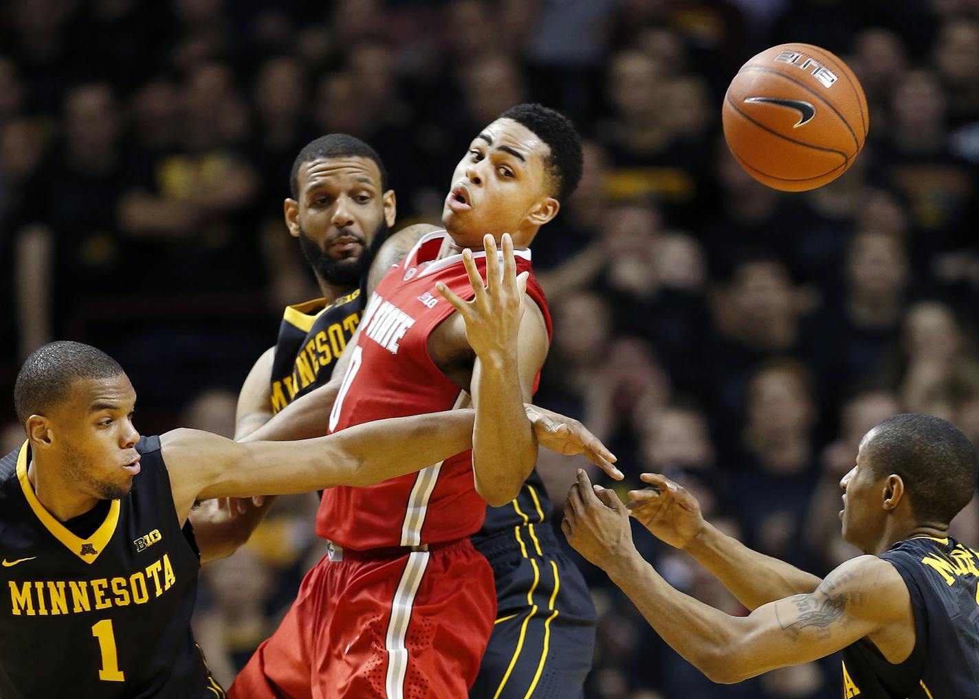 Former Ohio State guard D'Angelo Russell, expected to be one of the top five selections in the NBA draft.