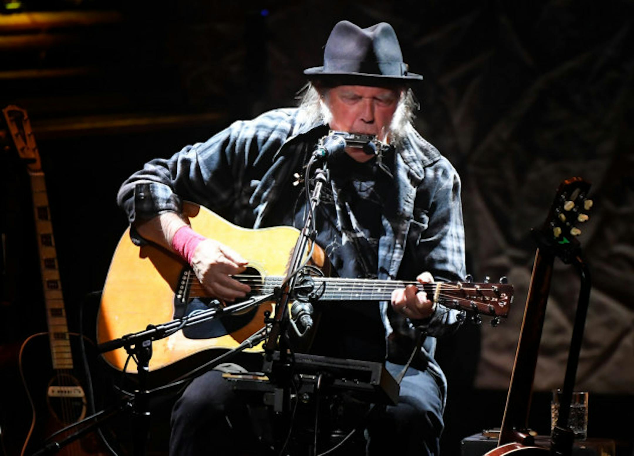 Neil Young at the Pantages on Saturday/ Star Tribune photo by Aaron Lavinsky
