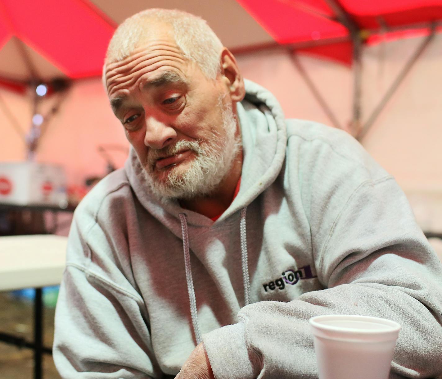 Inhabitants of a large homeless encampment in south Minneapolis prepare for an important deadline next week to relocate to a temporary shelter nearby. Here, David French, 53, went to the police after someone accused him of being a police informant and threatened to torch his tent with him inside. Volunteers are fearful to step foot on the camp. "I'm afraid for my life," French said, Wednesday, Dec. 5, 2018 in Minneapolis, MN. A Navigation Center with housing is being established at 2109 Cedar Av