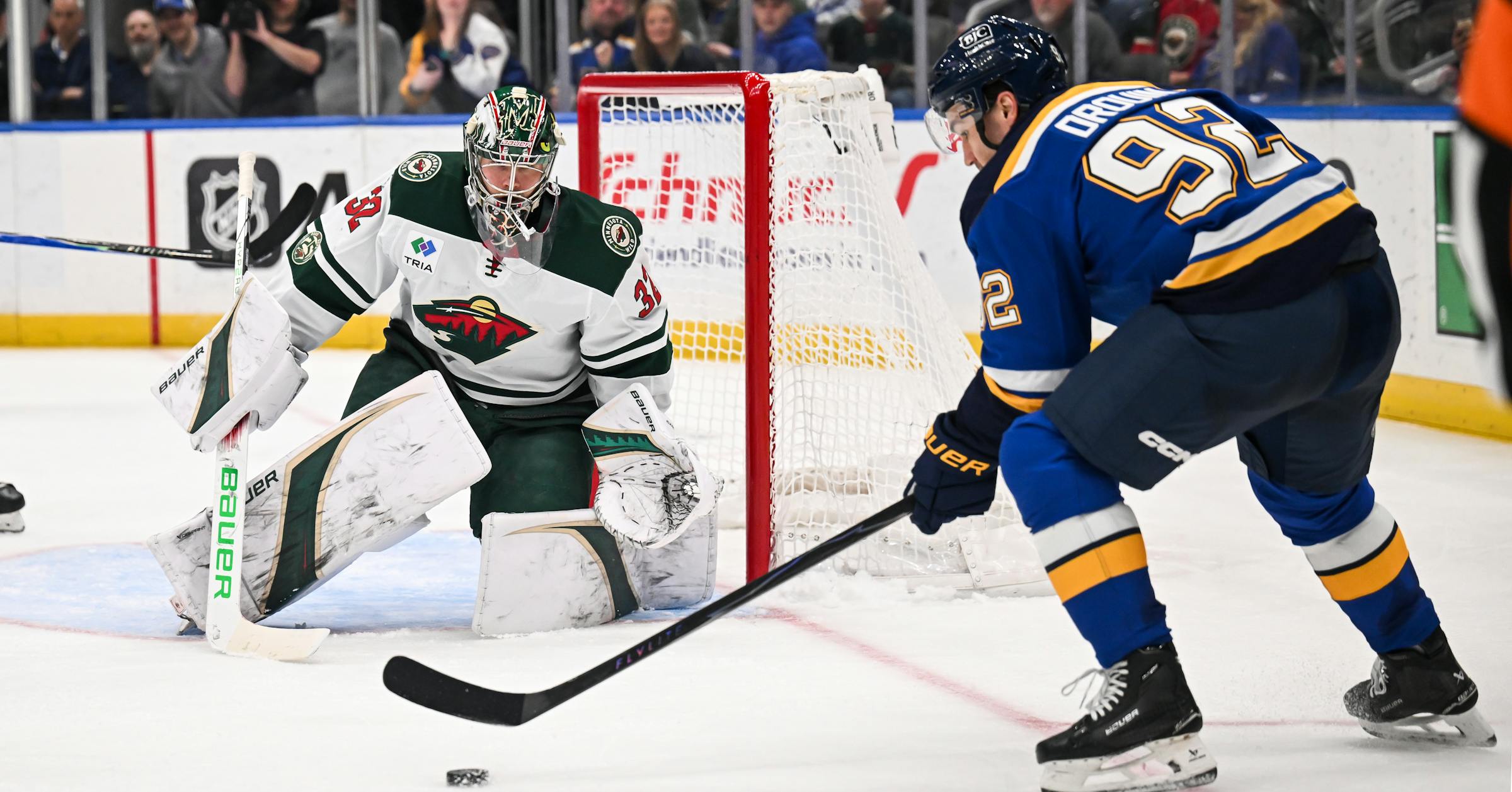Filip Gustavsson’s struggles continue as Minnesota Wild fall to St ...