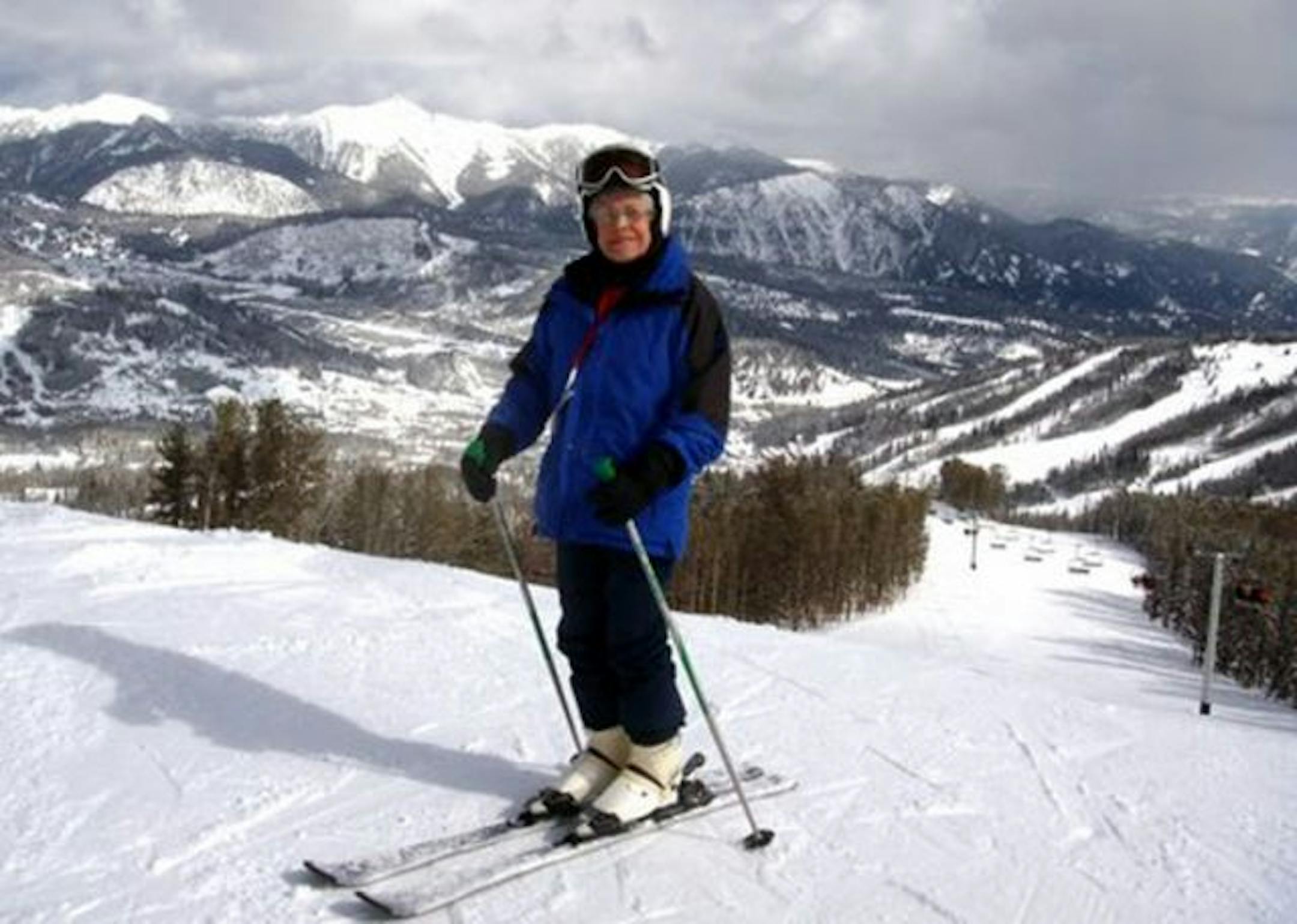Barbara Perry, 88, at Big Sky Montana