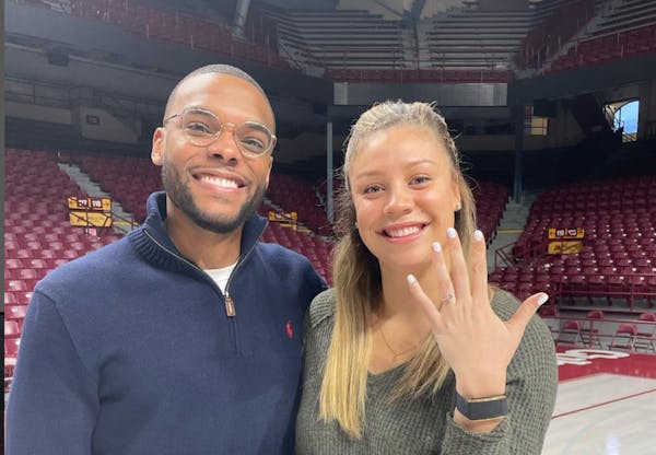 Lynx guard Rachel Banham got engaged last month to longtime boyfriend Andre Hollins, also a former Gophers player.