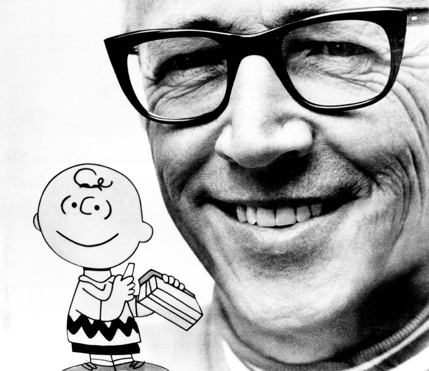 September 26, 1977 Charlie Brown and his creator, Charles Schulz.