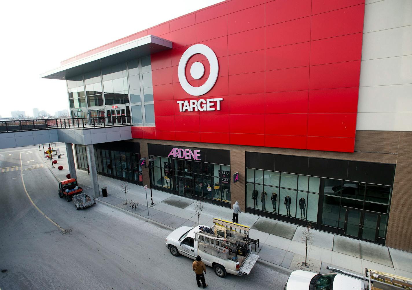 The exterior of Target store in Toronto is shown on Thursday, Jan. 15, 2015. More than 17,600 employees will eventually lose their jobs when the U.S. discount retailer closes its 133 Canadian stores after only about two years to end financial losses that went as high as a billion dollars a year. (AP Photo/The Canadian Press, Nathan Denette)