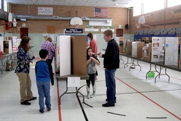 Third graders showed off their Science Fair projects to volunteer coaches at Adams Elementary School in Coon Rapids in 2018.