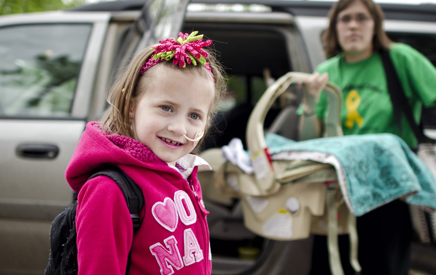 Jocelyn, 6 watched a bird hop through the grass as her mom, Kayla took her 4-week-old sister Harper out of the car. Jocelyn has a nasogastric tube, used for feeding and administering medication. Chemotherapy sometimes makes it difficult for Jocelyn to eat. The Minnesota Supreme Court last week ruled that a family of a six-year-old with terminal cancer may sue the doctor who failed to issue a timely diagnosis in a ruling that transforms medical malpractice law in the state. As Jocelyn Dickhoff fi