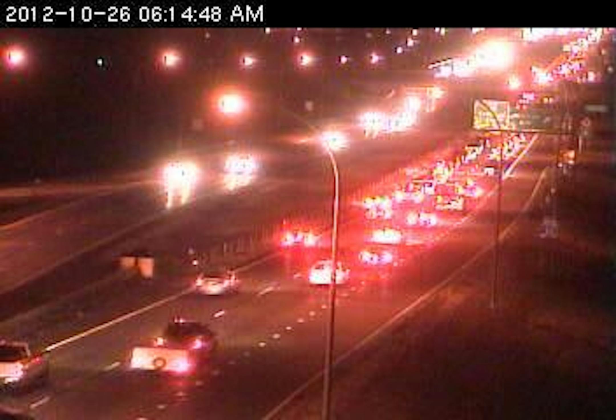 The scene on Hwy. 36 at Lexington Av.