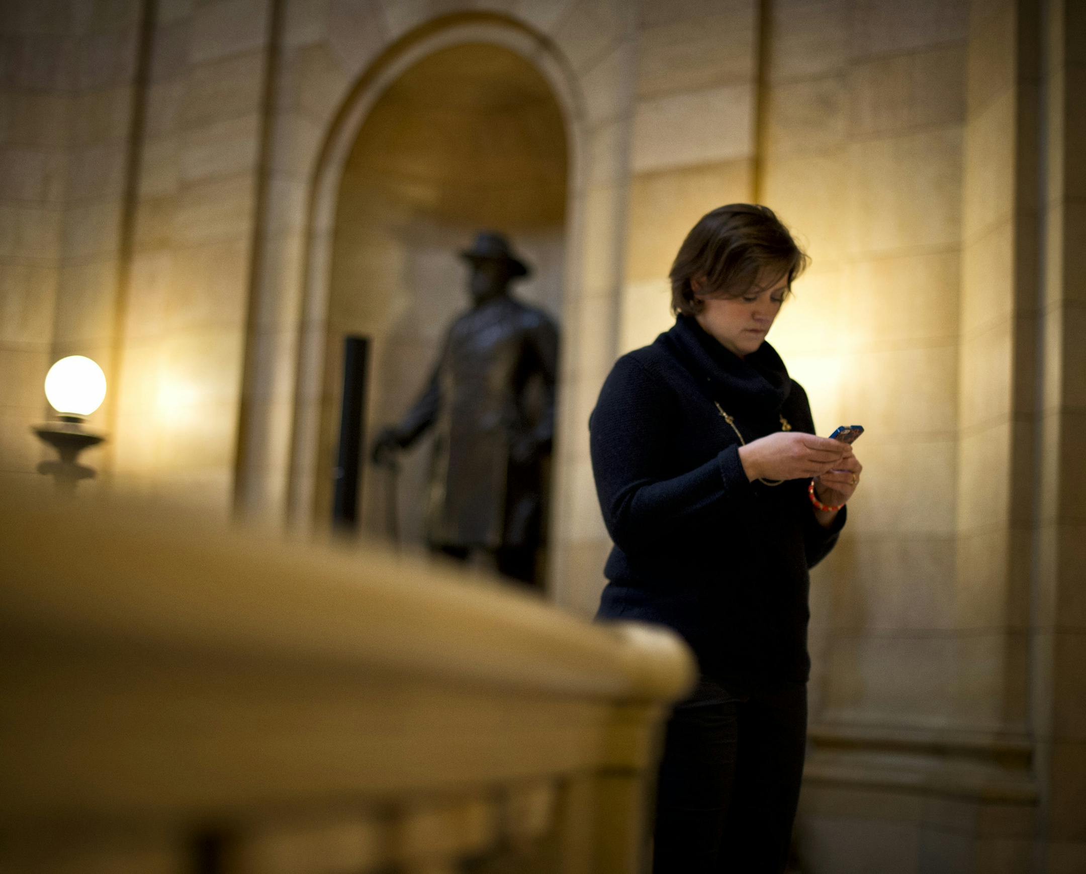 Mayo Clinic lead lobbyist Erin Sexton at the State Capitol in St. Paul. Monday, April 22, 2013 ] GLEN STUBBE * gstubbe@startribune.com
