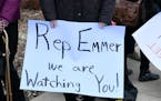 By 5:00 p.m. over one hundred people were in line at Sartell City Hall hoping to attend Tom Emmer's 7:00 p.m. town hall meeting in the City Council ro