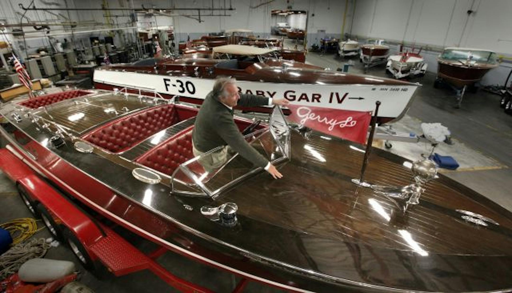 Among the boats being auctioned off by Todd Warner is the Gerry Lo, made by Dingle Boatworks of St. Paul. It was the fastest boat on Lake Minnetonka in the 1930s.