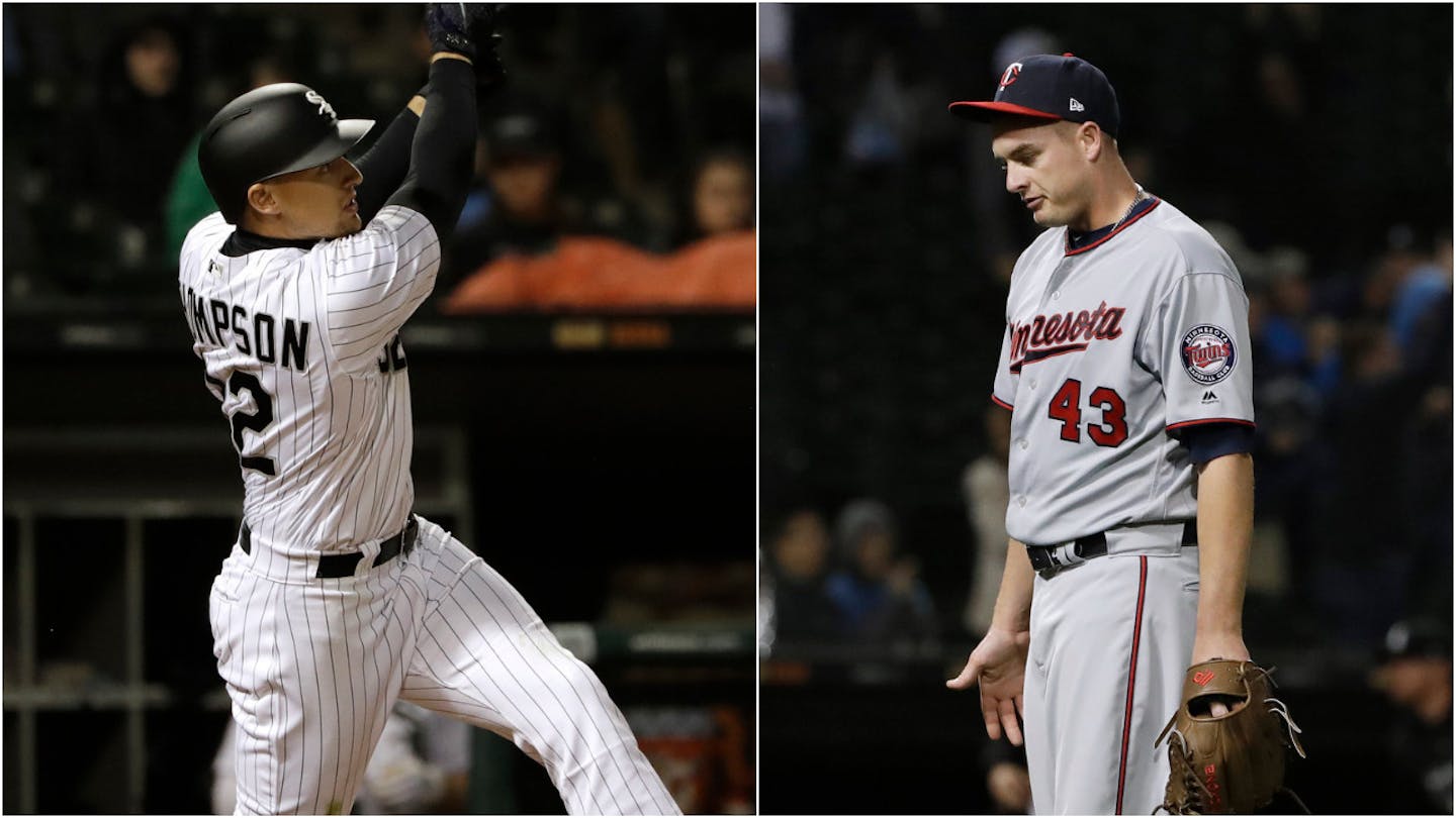 Trayce Thompson swung and Addison Reed reacted to the walk-off homer that gave the White Sox a 6-5 victory over the Twins.