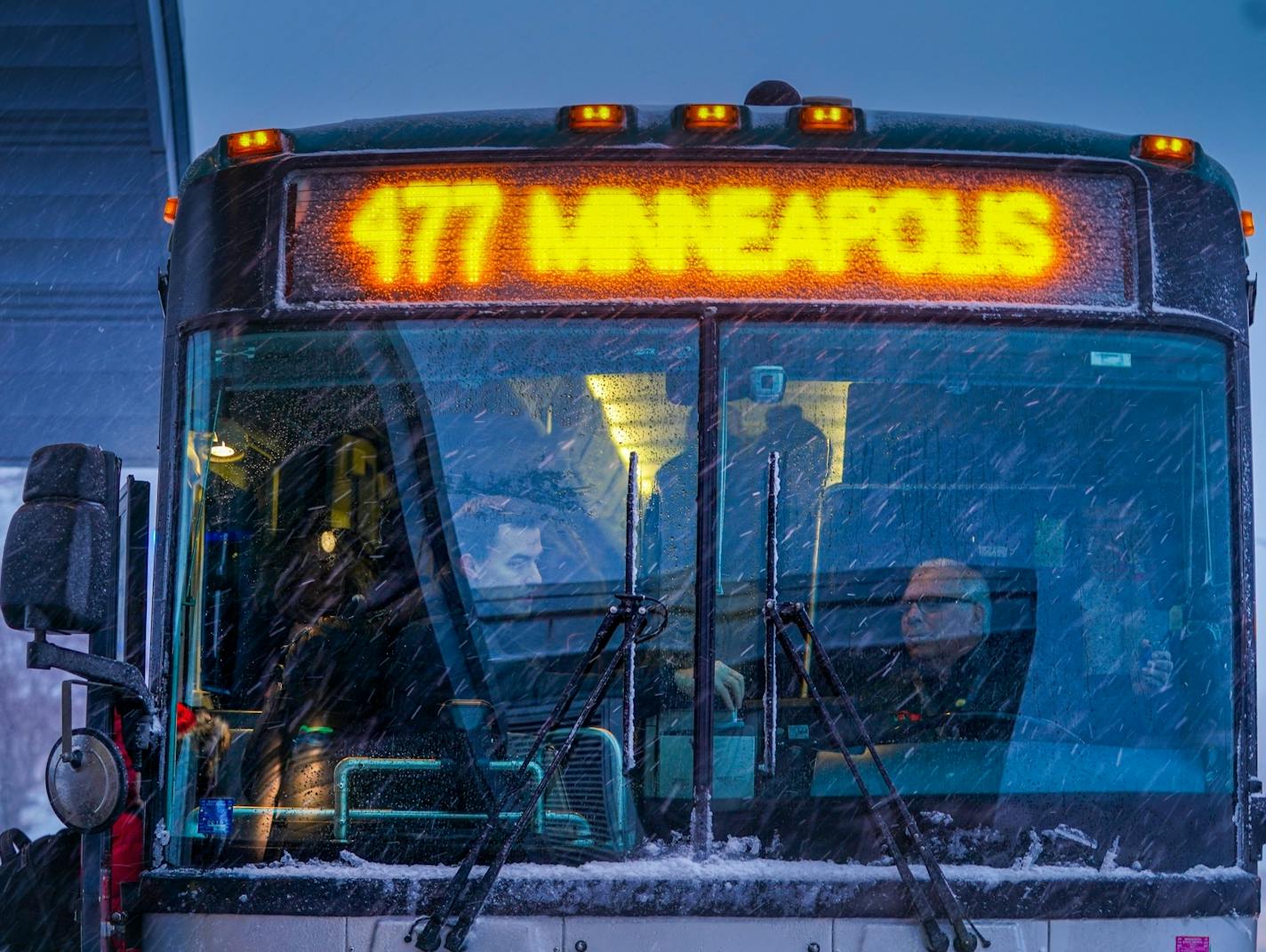 Commuters boarded an MVTA bus last December in Apple Valley.