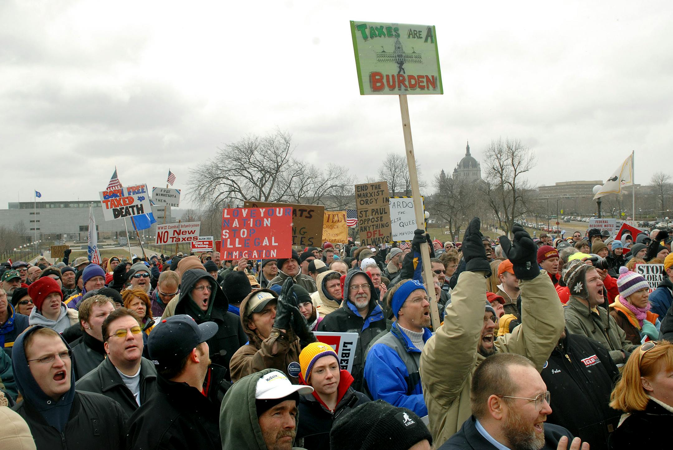 The Tax Cut Coalition held a rally at the Capitol Saturday in St. Paul.