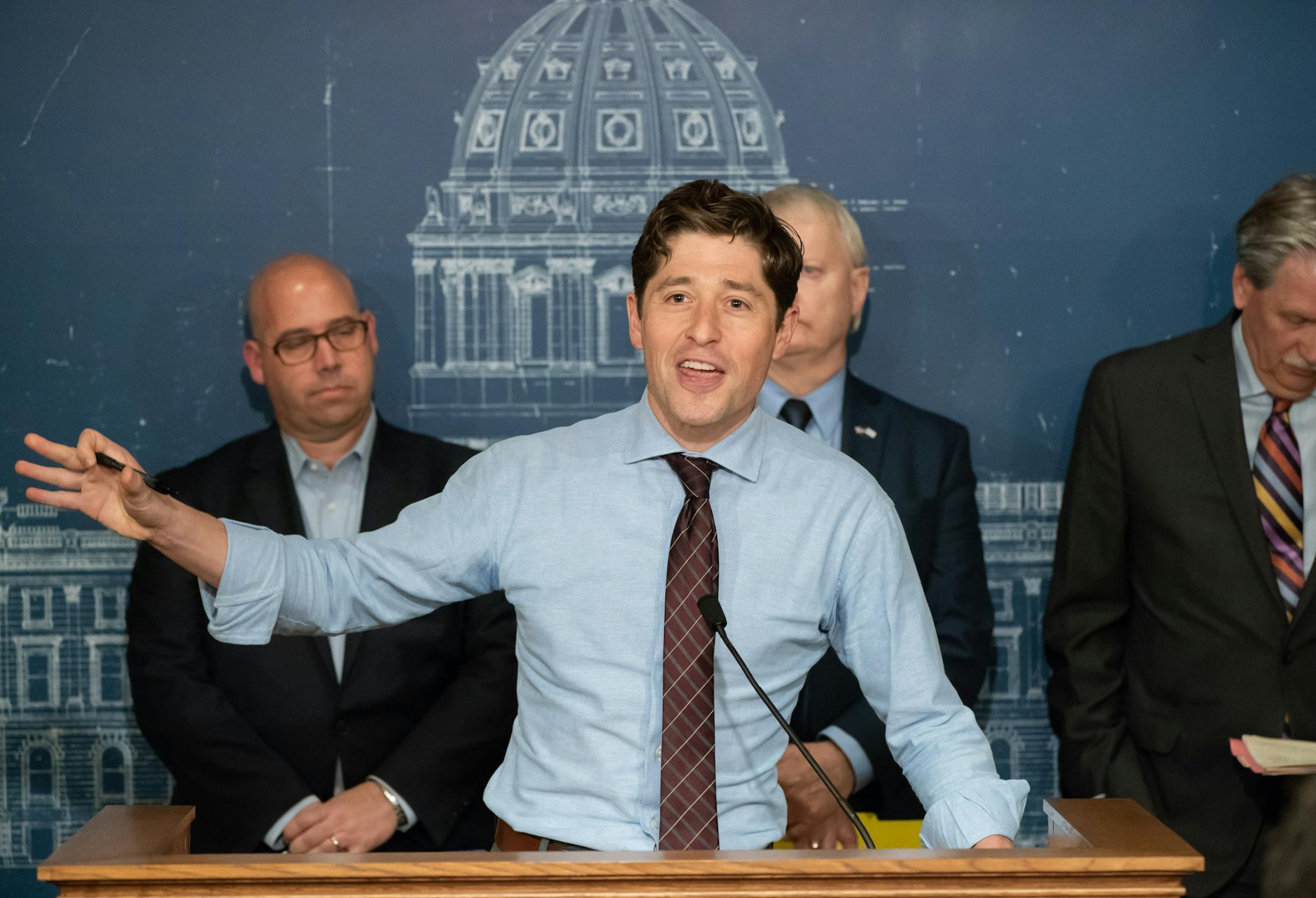Minneapolis Mayor Jacob Frey pushed back on the U.S. Rep. Jason Lewis amendment to rein in the Met Council. ] GLEN STUBBE • glen.stubbe@startribune.com Wednesday, May 2, 2018 Rep. Jason Lewis and state lawmakers are trumpeting their efforts to rein in the Metropolitan Council at the State Capitol today. Gov. Mark Dayton has sent another letter to Capitol Hill leaders, asking that the Senate not approve Lewis' measure to strip the council of its most important transportation authority.