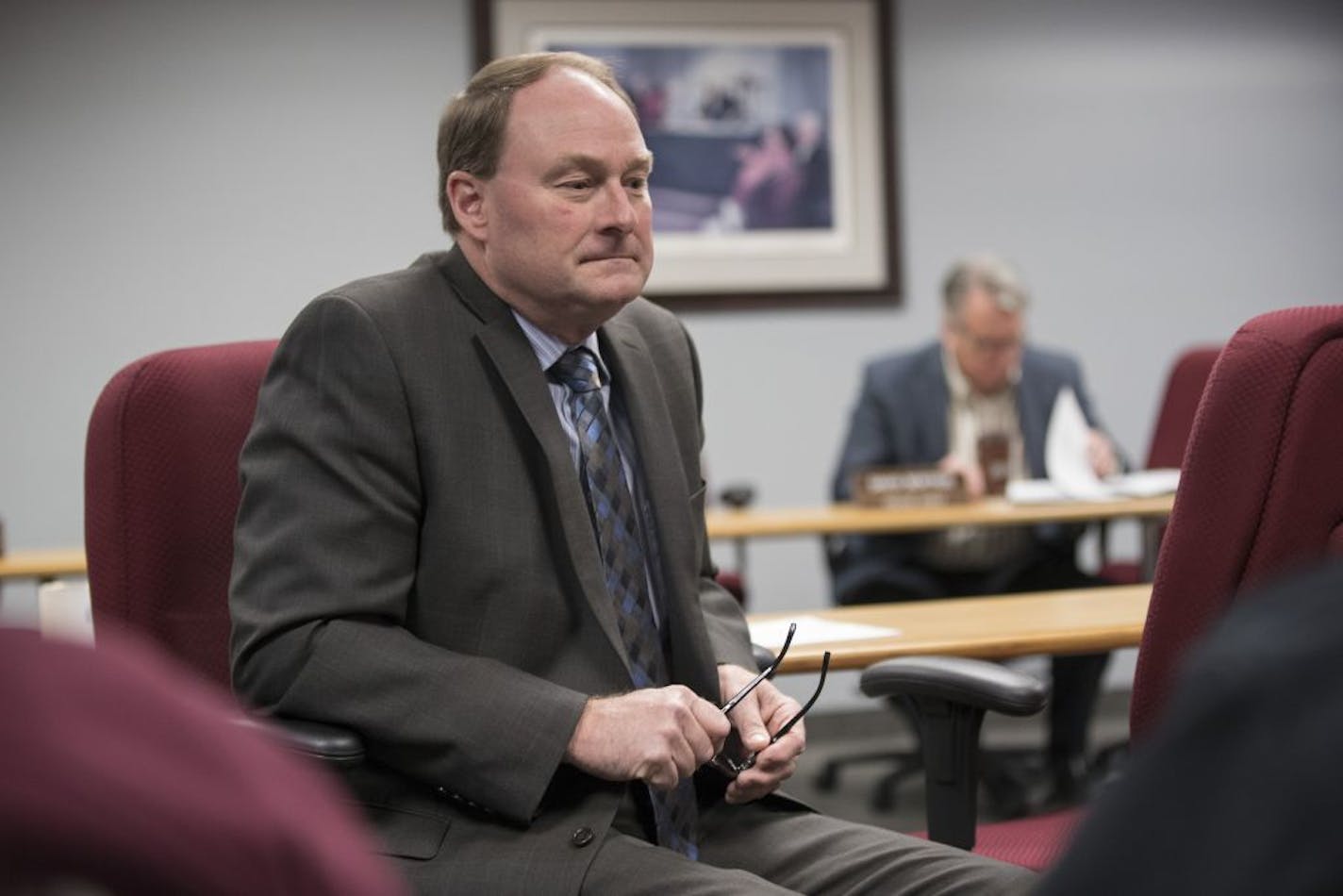 Nathan Gove during the quarterly meeting of the Post Board Thursday April 27, 2017 in St. Paul, MN.