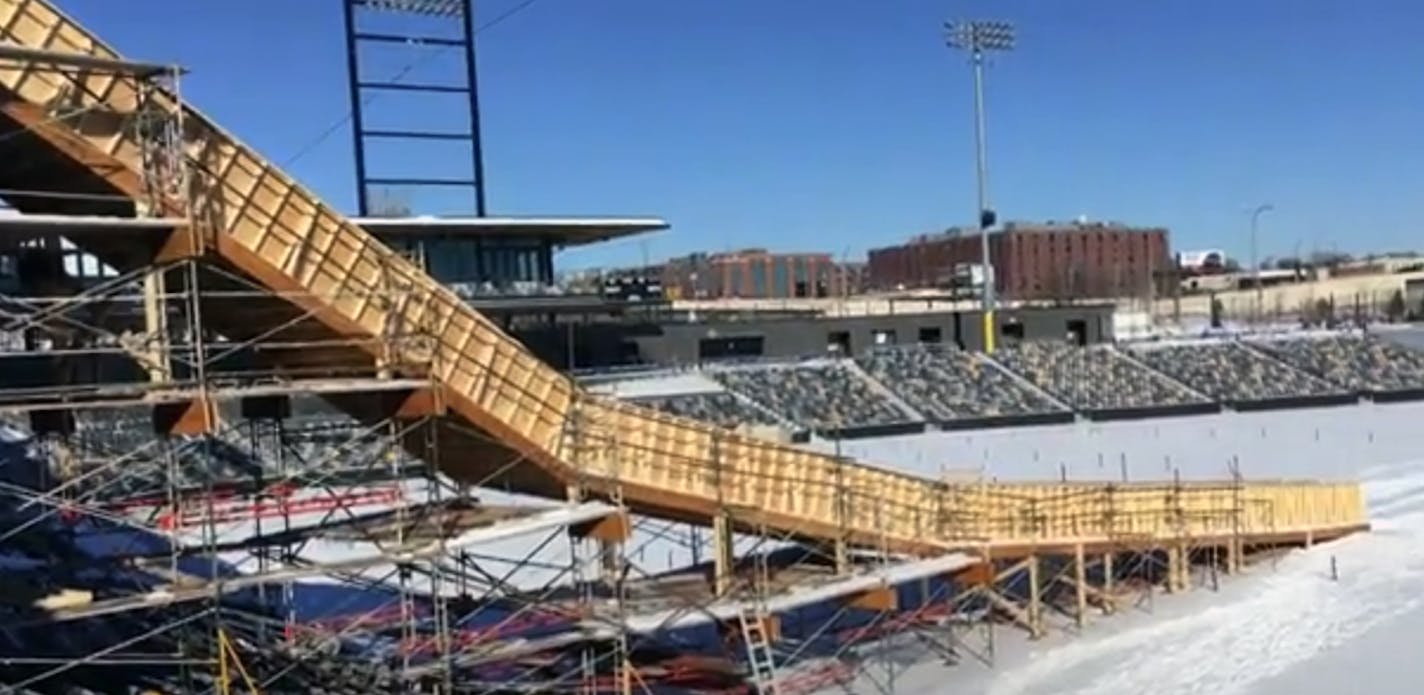 The new slide at CHS Field.