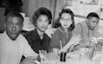 March 18, 1960: Students at a Nashville lunch counter.
