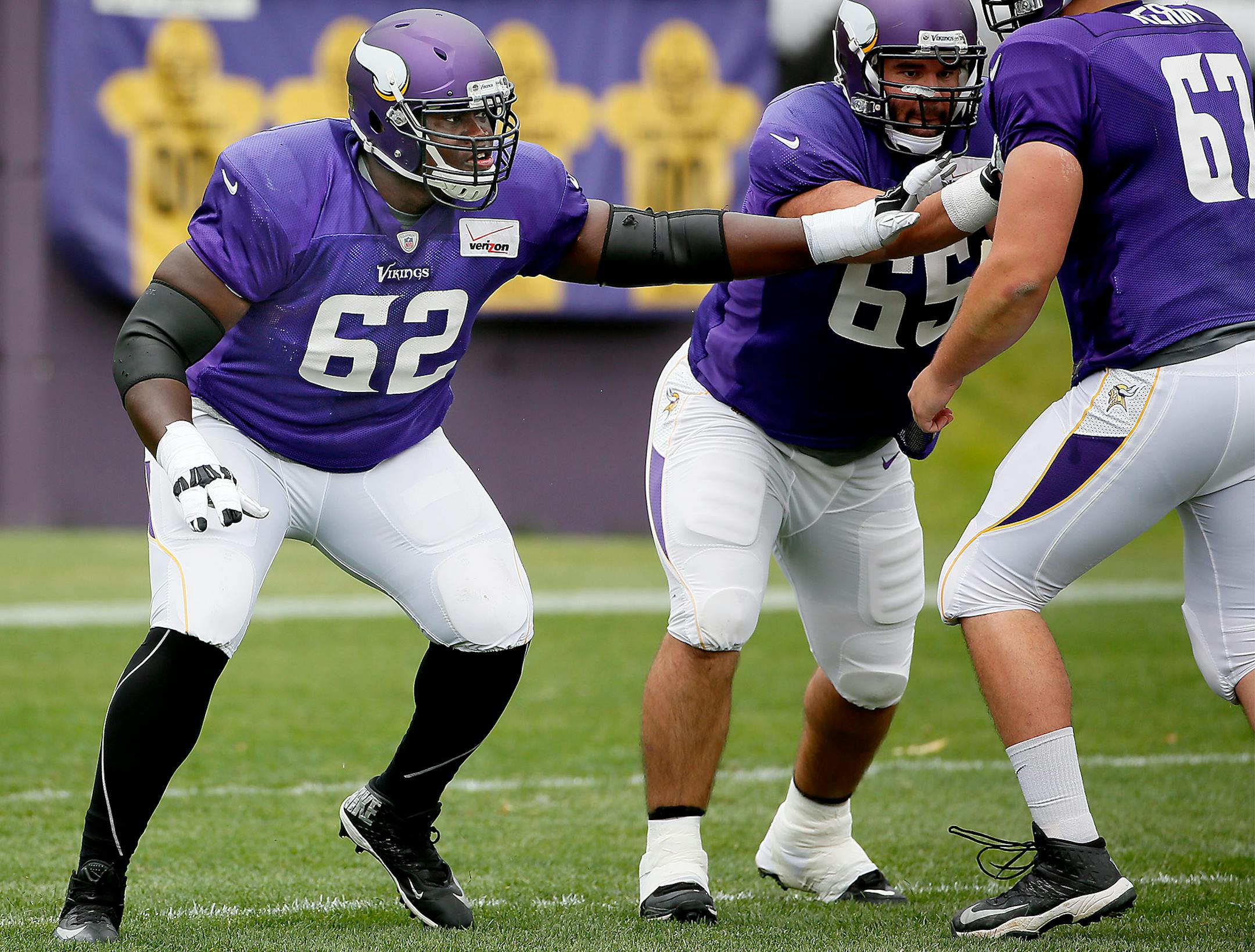 Vikings guard Vladimir Ducasse will start Sunday’s game against Atlanta because of an injury to a teammate.