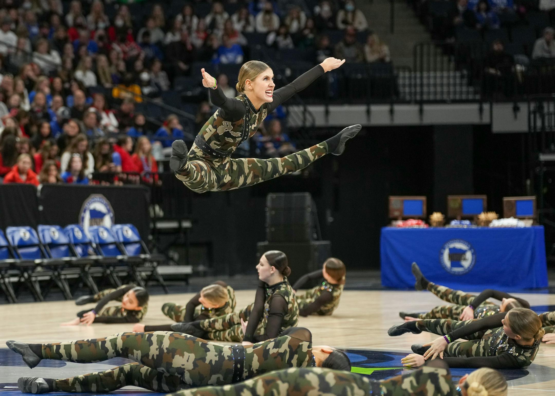 Benilde-St. Margaret's performs at the Class 2A MSHSL State High Kick Dance Tournament.