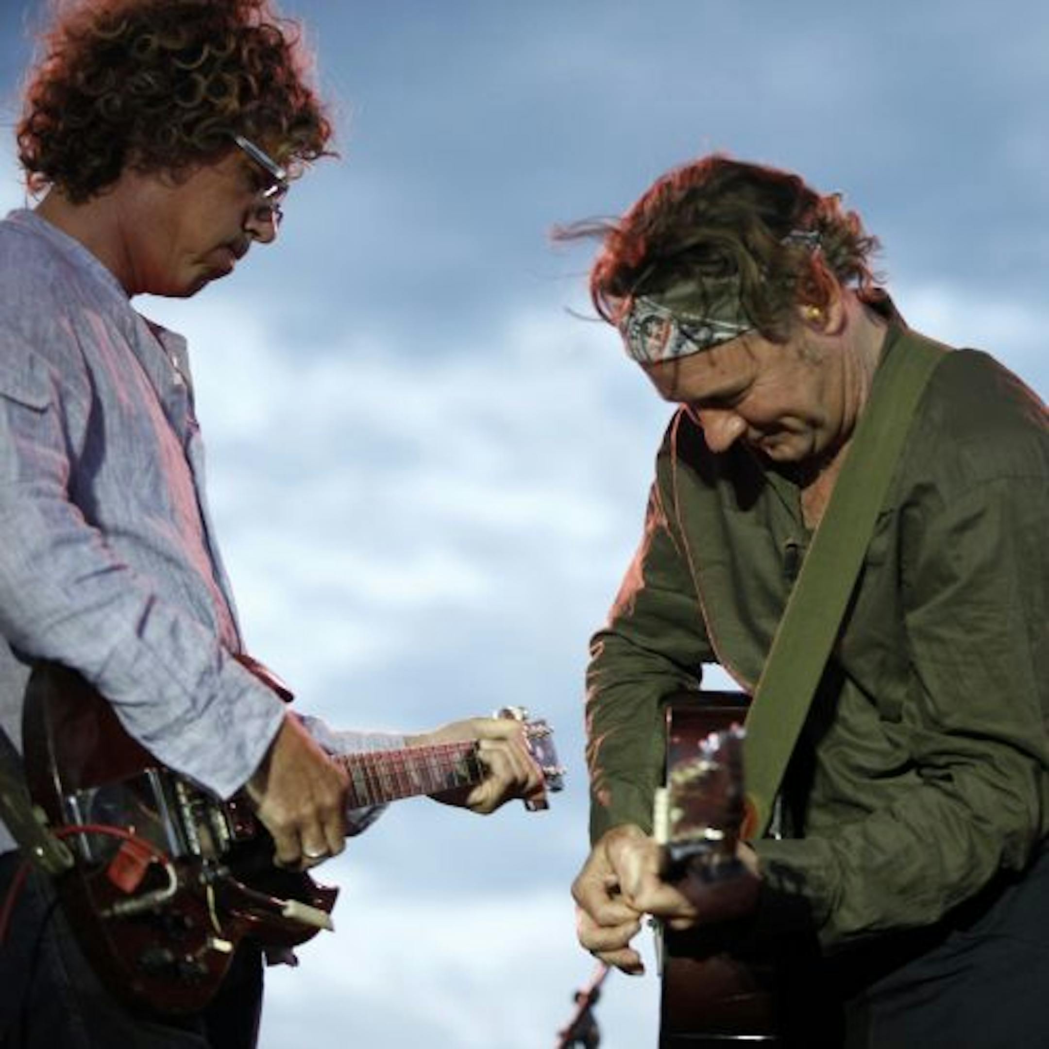 Gary Louris, left, and Mark Olson of The Jayhawks performed together during the annual Basilica Block Party in Minneapolis in 2009.