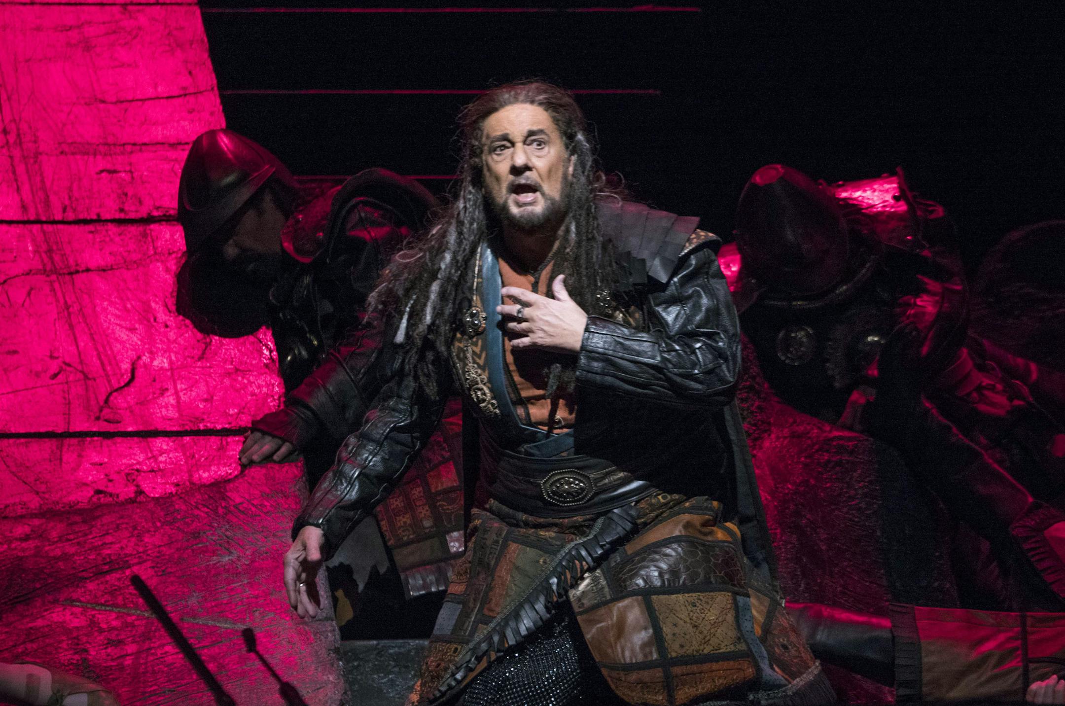 Placido Domingo stars in ìNabucco,î Verdiís biblical potboiler of religious wars and forbidden love, at the Metropolitan Opera in New York, Dec. 9, 2016. Both Domingo and his longtime collaborator, the conductor James Levine have faced health issues and even calls to retire in recent years. (Sara Krulwich/The New York Times) ORG XMIT: XNYT144